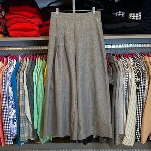 SHEIN gray 1/2 pleated side zipper closure wide leg trousers size 6